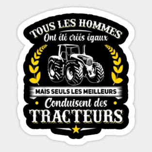 Fermier Drole Meilleurs Conduisent Tracteur Agriculteur Sticker